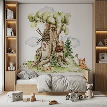 Tapeta Domek w drzewie