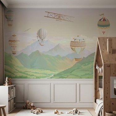 Tapeta Balony nad górami