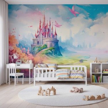 Tapeta Baśniowy zamek wśród chmur