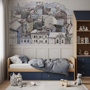 Tapeta Miasto rysunek