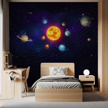 Tapeta Kolorowy układ słoneczny