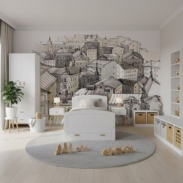 Tapeta Miasto rysunek