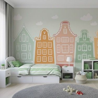 Tapeta Kolorowe domki