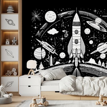 Tapeta Rakieta w przestrzeni kosmicznej