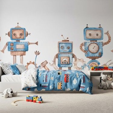Tapeta Małe robociki