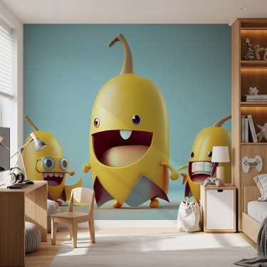 Tapeta Urocze postacie banana