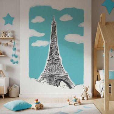 Tapeta Wieża Eiffla w chmurach