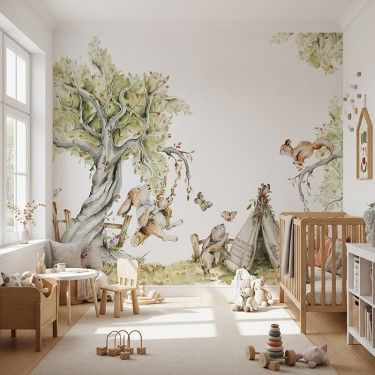 Tapeta Wesołe leśne zwierzątka